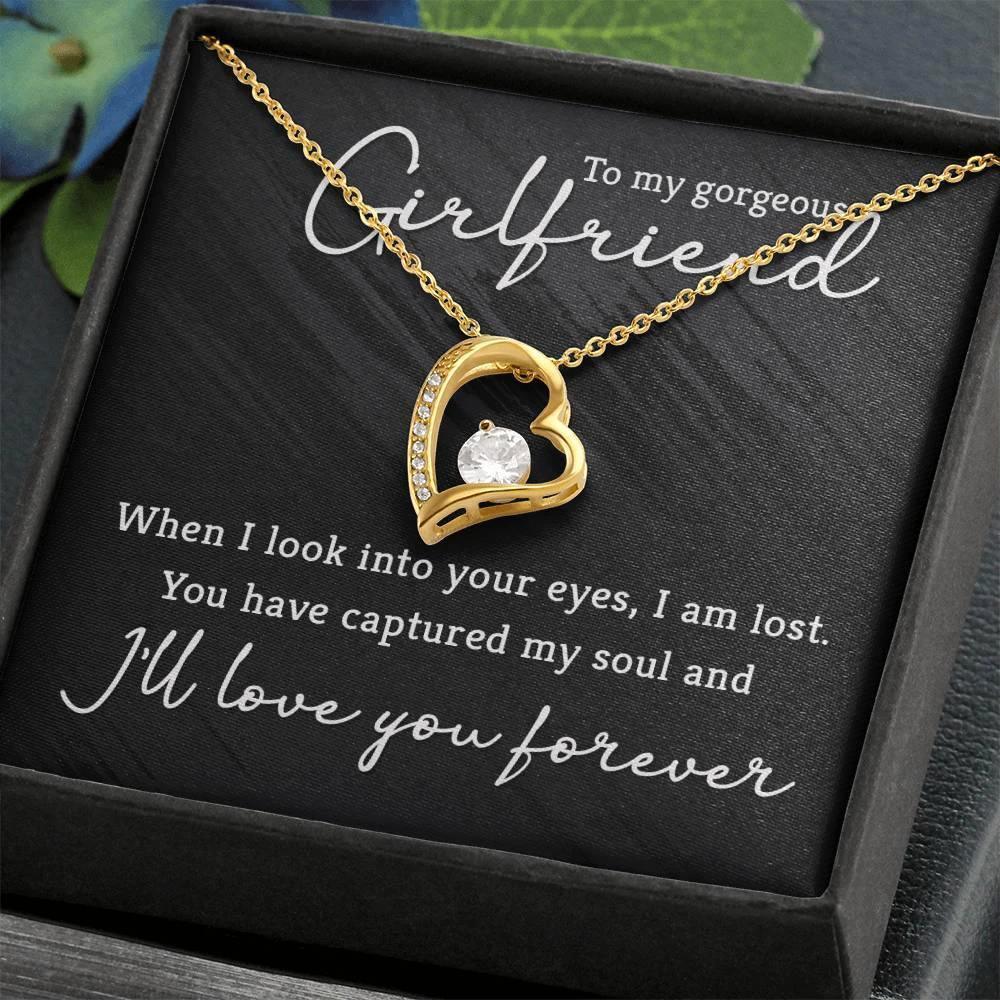 To My Gorgeous Girlfriend Forever Love Pendant Necklace
