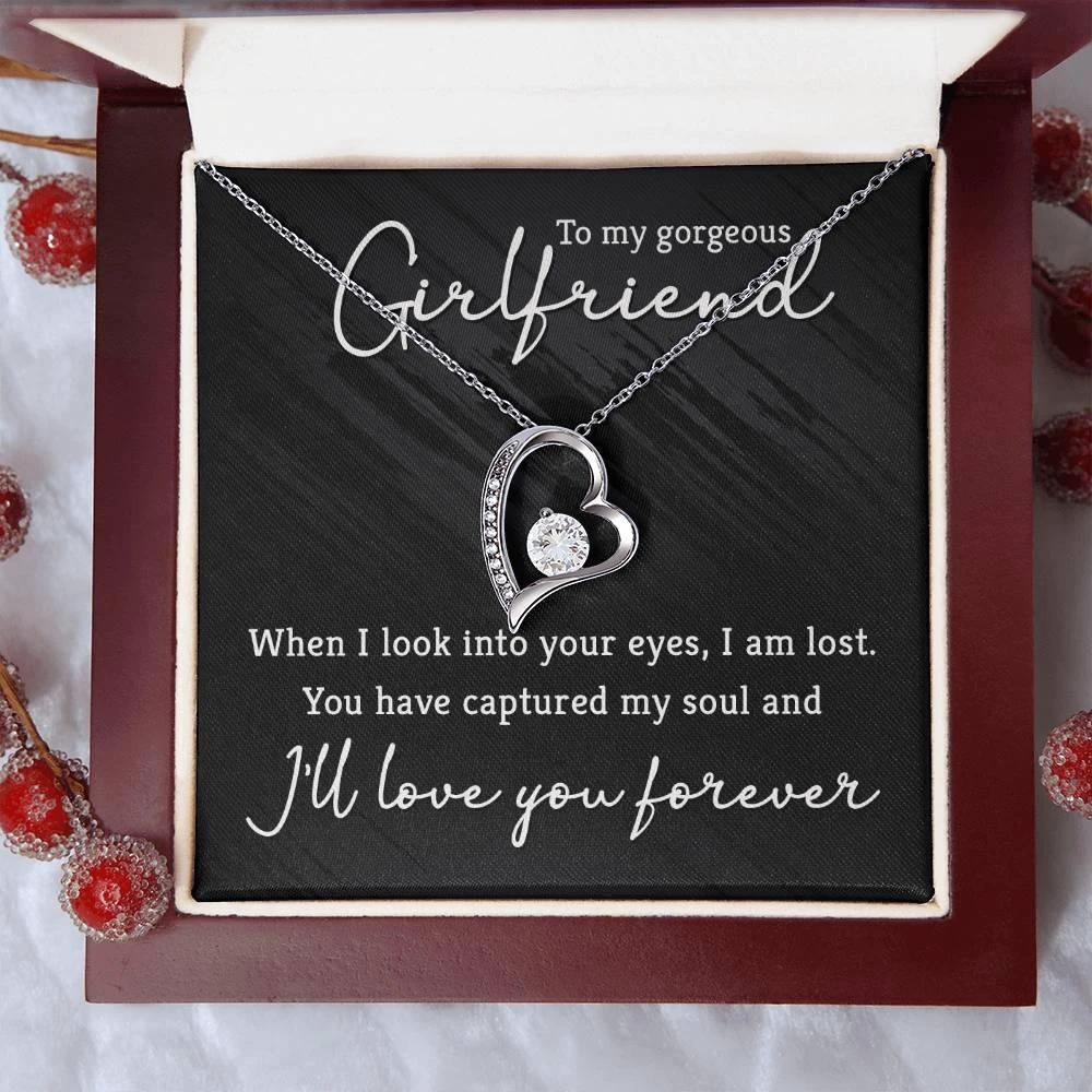 To My Gorgeous Girlfriend Forever Love Pendant Necklace