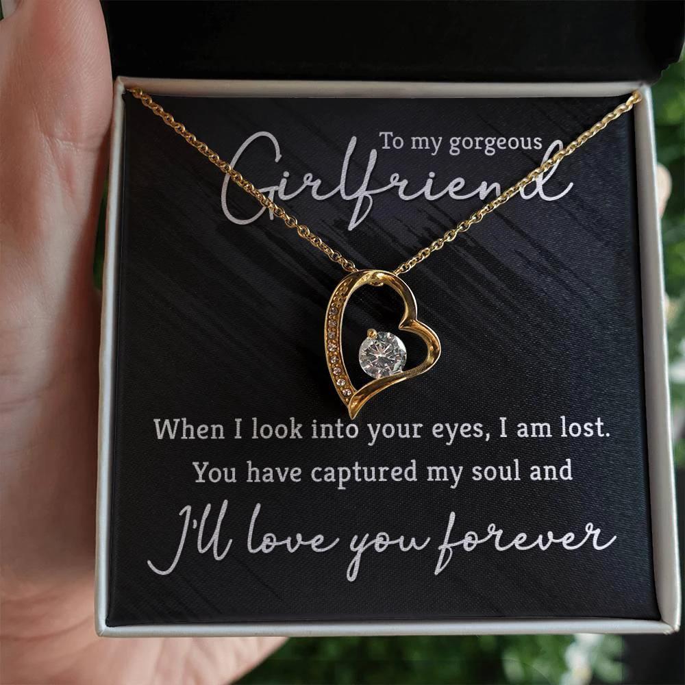 To My Gorgeous Girlfriend Forever Love Pendant Necklace