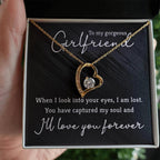 To My Gorgeous Girlfriend Forever Love Pendant Necklace