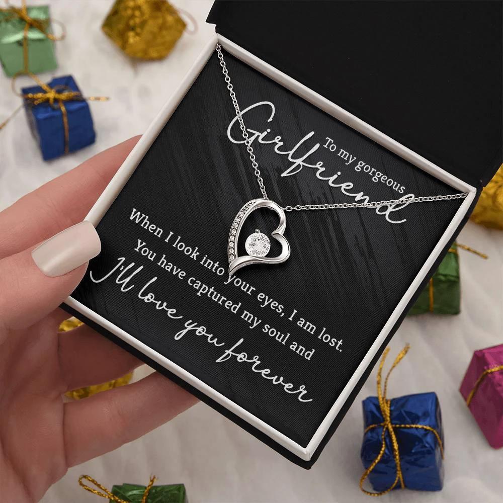 To My Gorgeous Girlfriend Forever Love Pendant Necklace