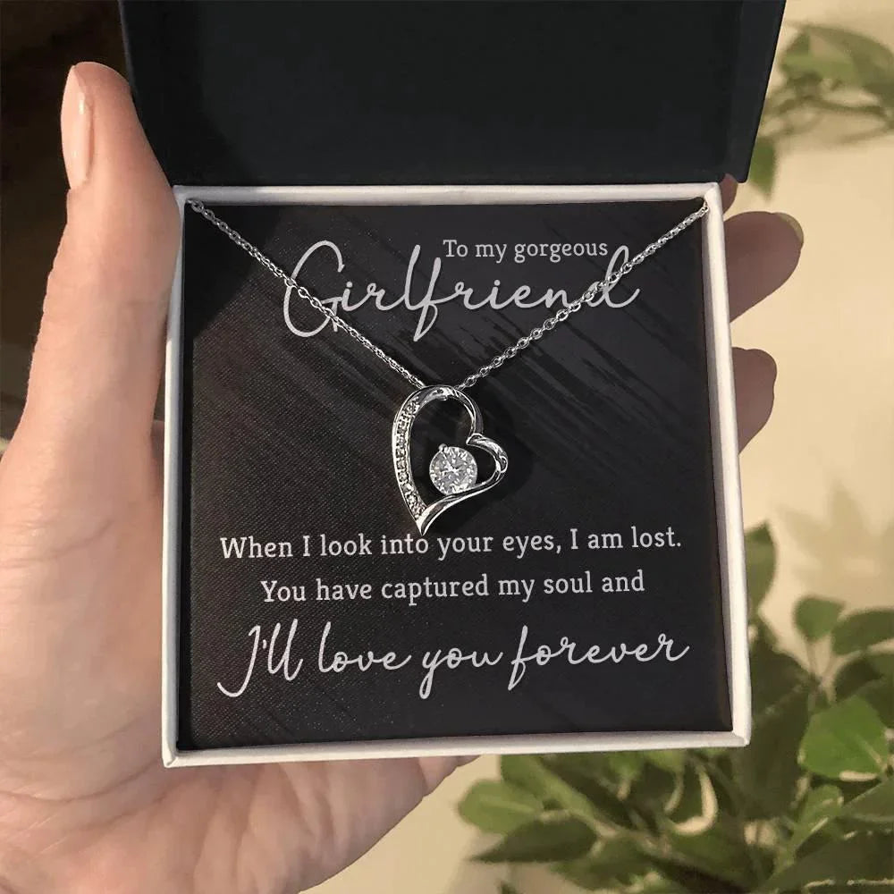To My Gorgeous Girlfriend Forever Love Pendant Necklace