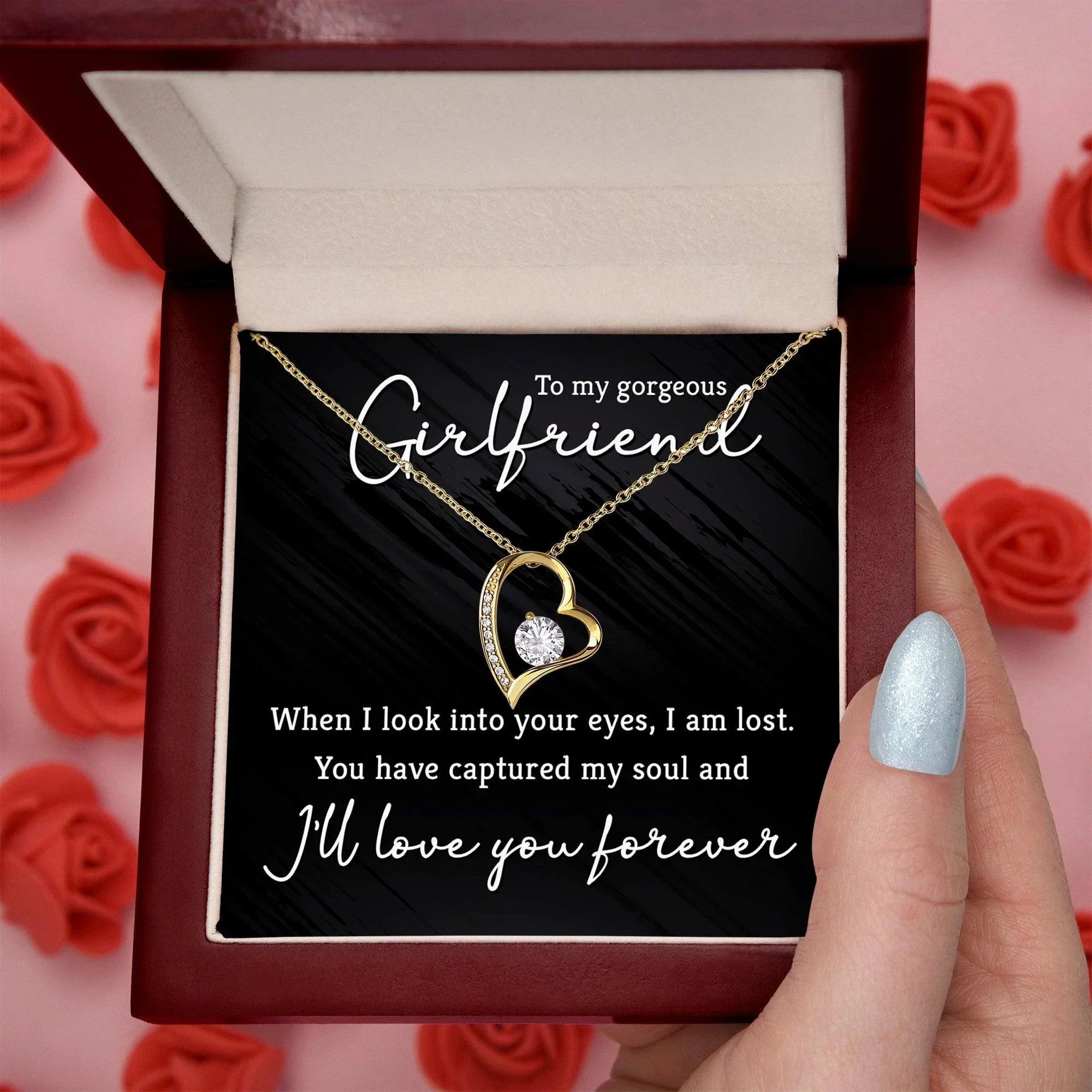 To My Gorgeous Girlfriend Forever Love Pendant Necklace