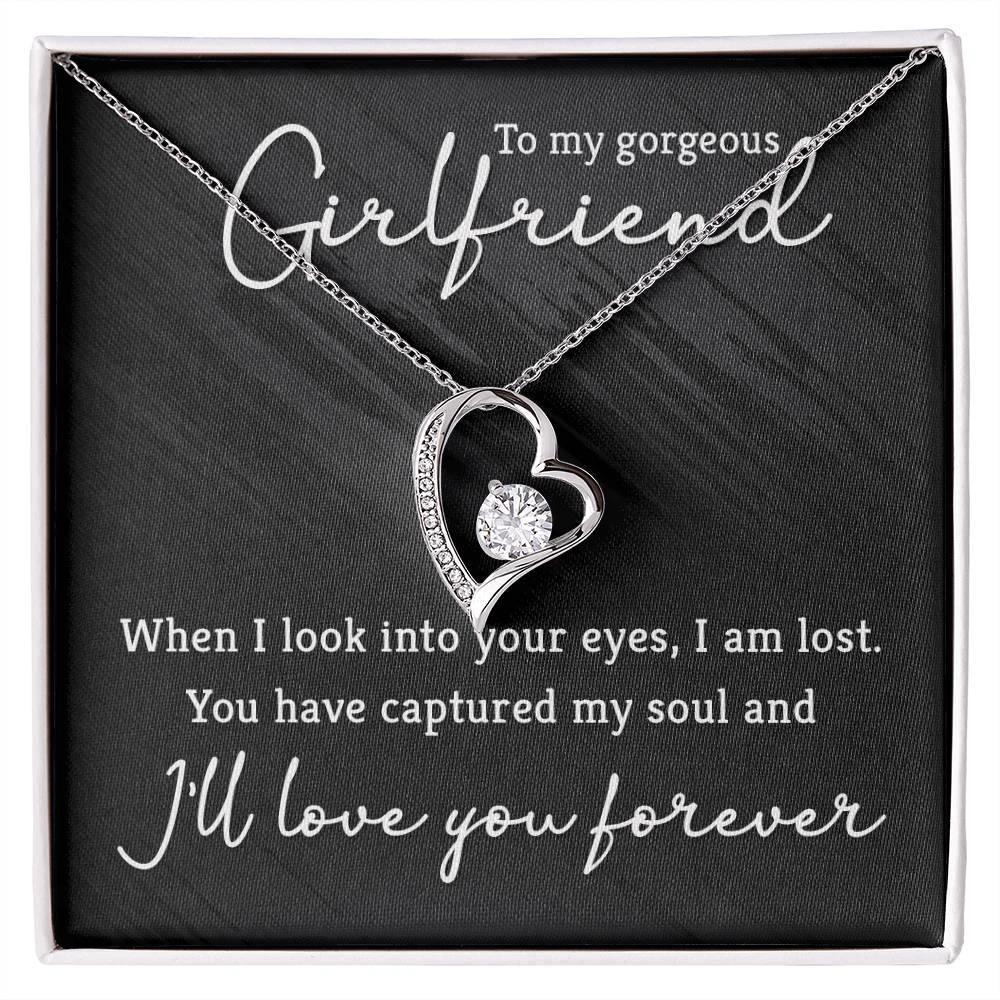 To My Gorgeous Girlfriend Forever Love Pendant Necklace