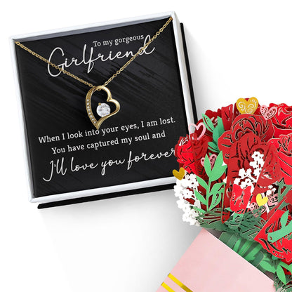 To My Gorgeous Girlfriend Forever Love Pendant Necklace - Mallard Moon Gift Shop