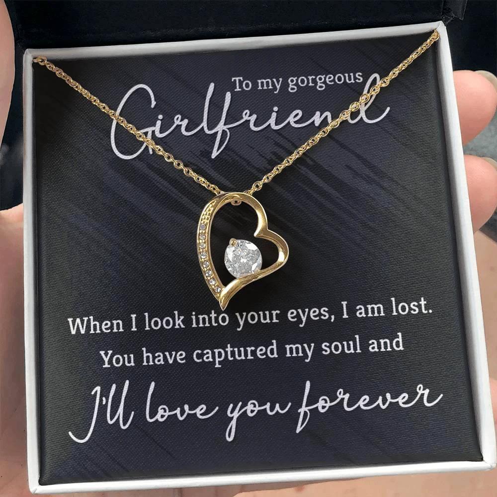 To My Gorgeous Girlfriend Forever Love Pendant Necklace