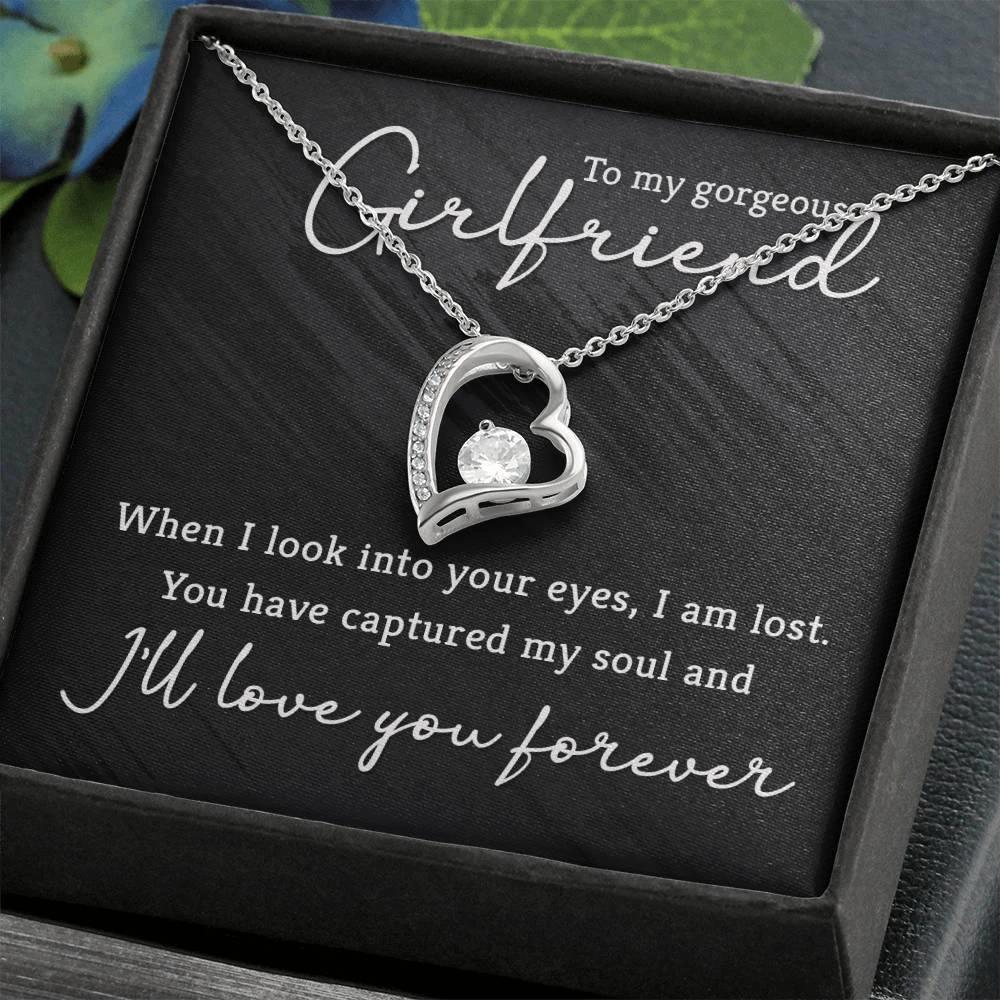 To My Gorgeous Girlfriend Forever Love Pendant Necklace