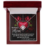 To My Gorgeous Mom I Heard Your Heart From the Inside Love Knot Necklace