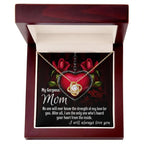 To My Gorgeous Mom I Heard Your Heart From the Inside Love Knot Necklace