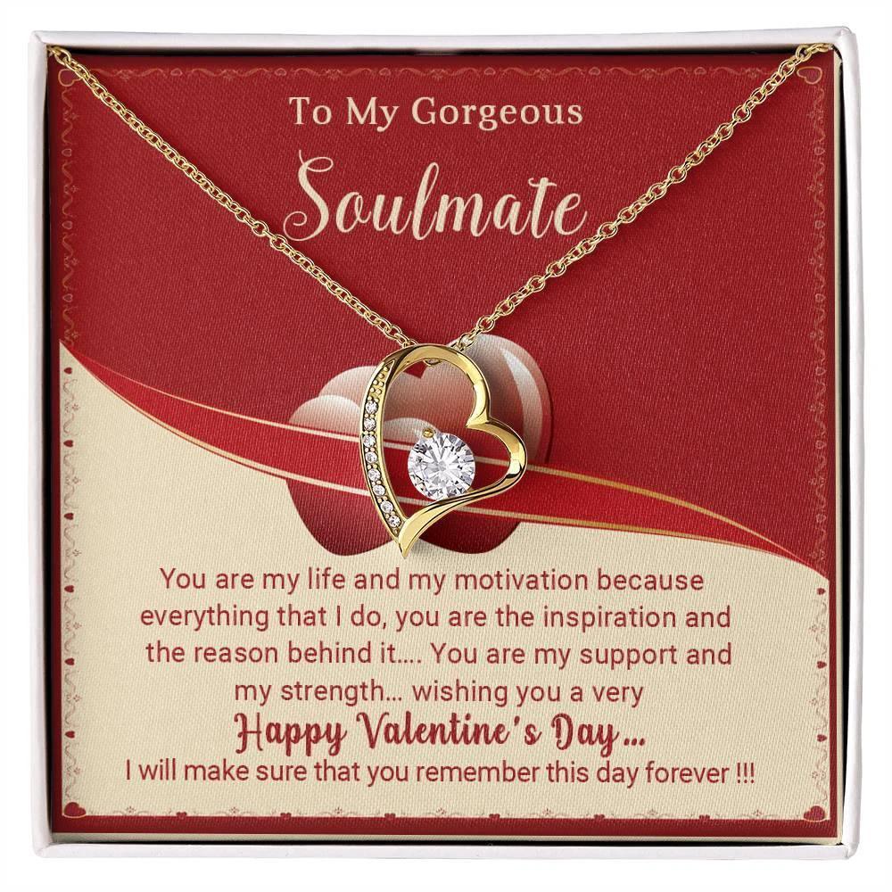 To My Gorgeous Soulmate You Are My Life Forever Love Pendant Necklace