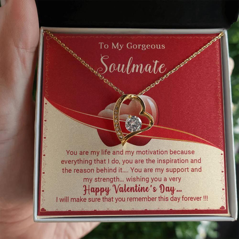 To My Gorgeous Soulmate You Are My Life Forever Love Pendant Necklace