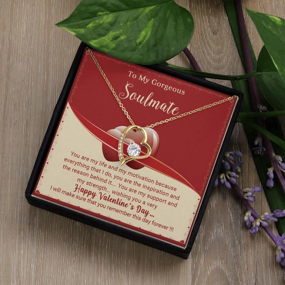 To My Gorgeous Soulmate You Are My Life Forever Love Pendant Necklace