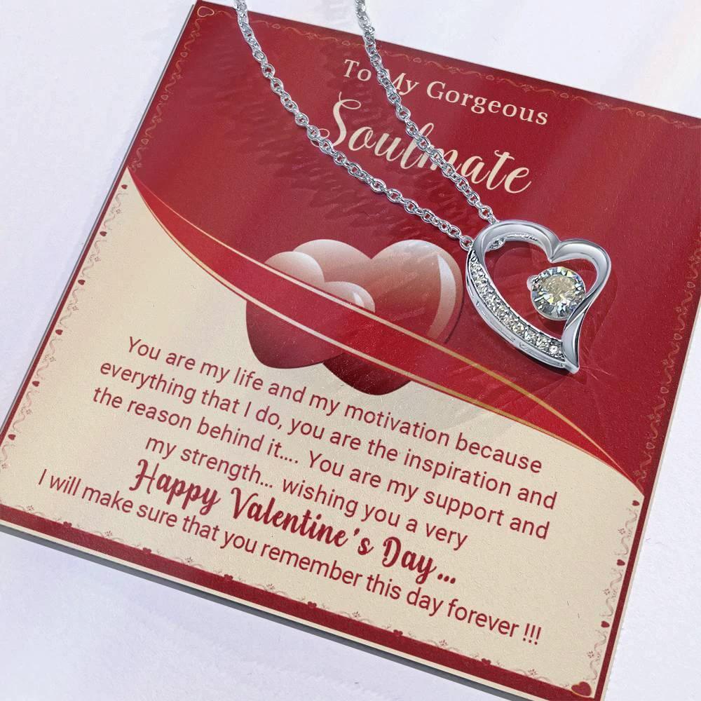 To My Gorgeous Soulmate You Are My Life Forever Love Pendant Necklace