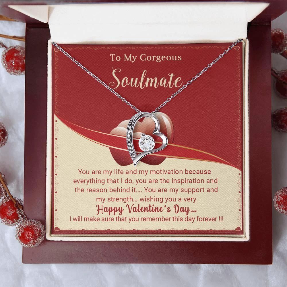 To My Gorgeous Soulmate You Are My Life Forever Love Pendant Necklace