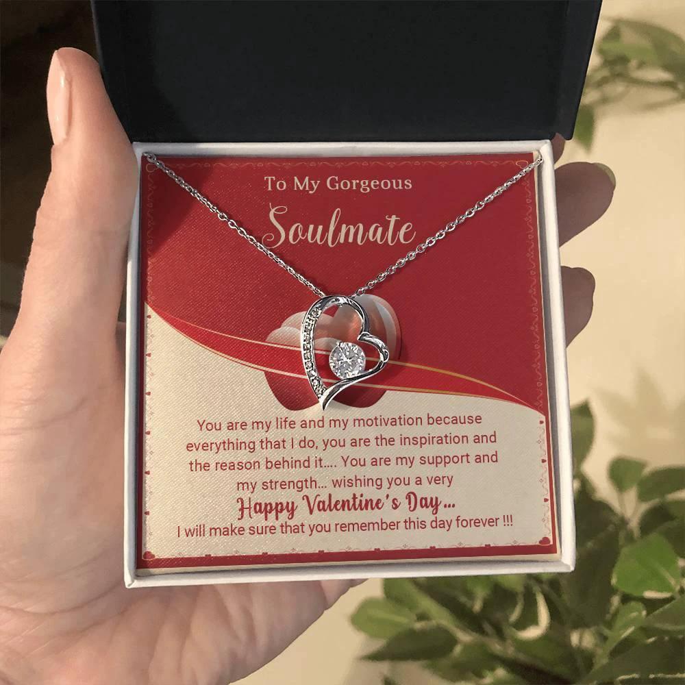 To My Gorgeous Soulmate You Are My Life Forever Love Pendant Necklace