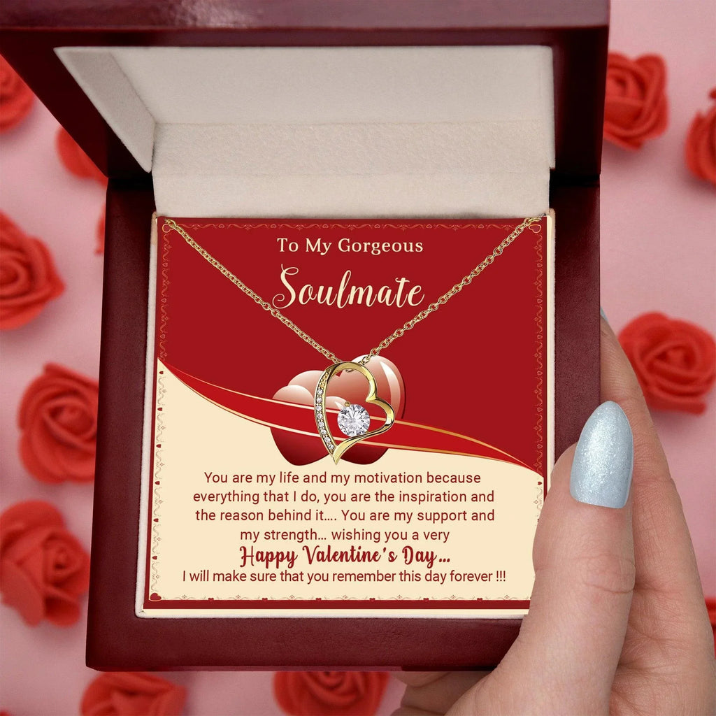 To My Gorgeous Soulmate You Are My Life Forever Love Pendant Necklace