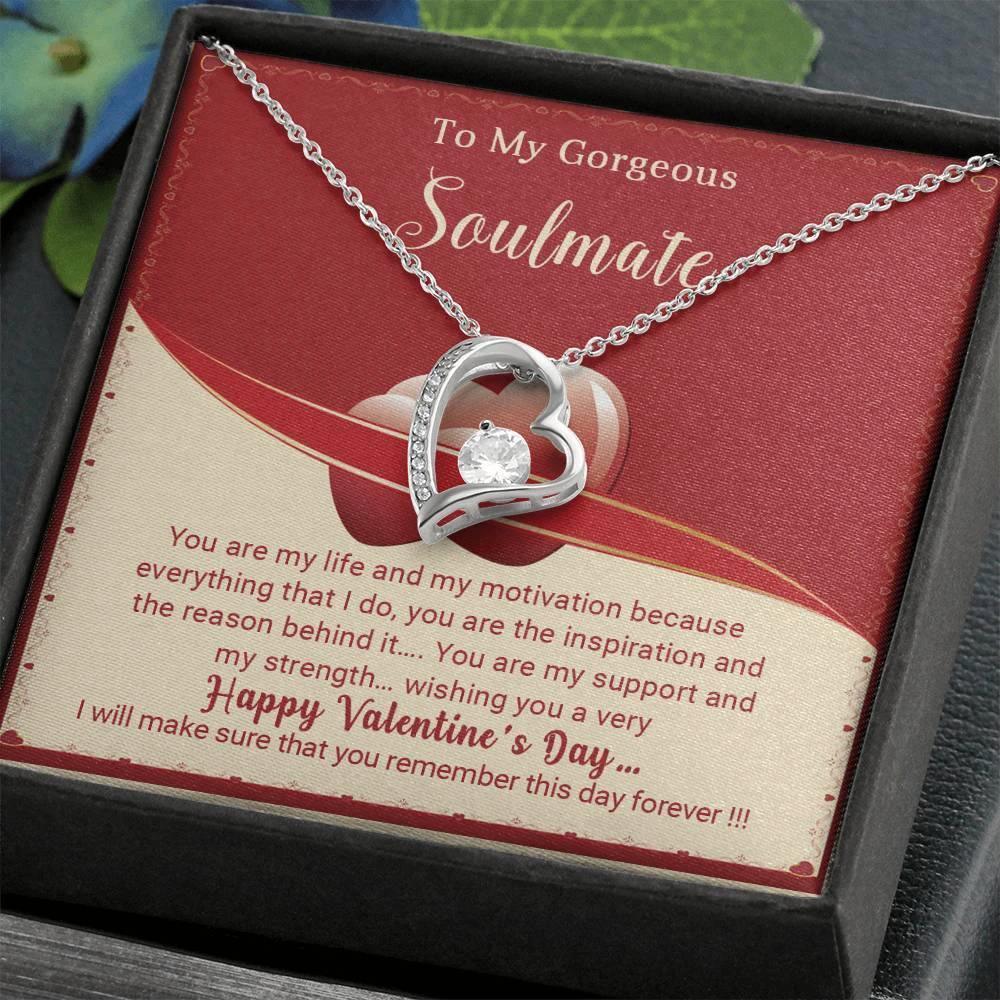 To My Gorgeous Soulmate You Are My Life Forever Love Pendant Necklace