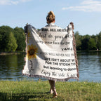 To My Granddaughter Life Is Learning to Dance in the Rain Personalized Heirloom Woven Blanket