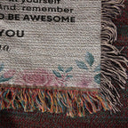 To My Granddaughter You are Braver than you Believe and Loved More Than You Know Heirloom Woven Blanket