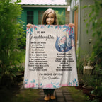 To My Granddaughter You are Braver than you Believe and Loved More Than You Know Heirloom Woven Blanket