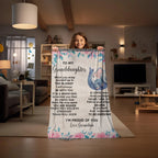 To My Granddaughter You are Braver than you Believe and Loved More Than You Know Heirloom Woven Blanket
