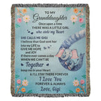 To My Granddaughter, You bring me Hope and Joy Heirloom Woven Blanket From Grandma Gigi