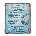 To My Granddaughter, You bring me Hope and Joy Heirloom Woven Blanket Love Nana