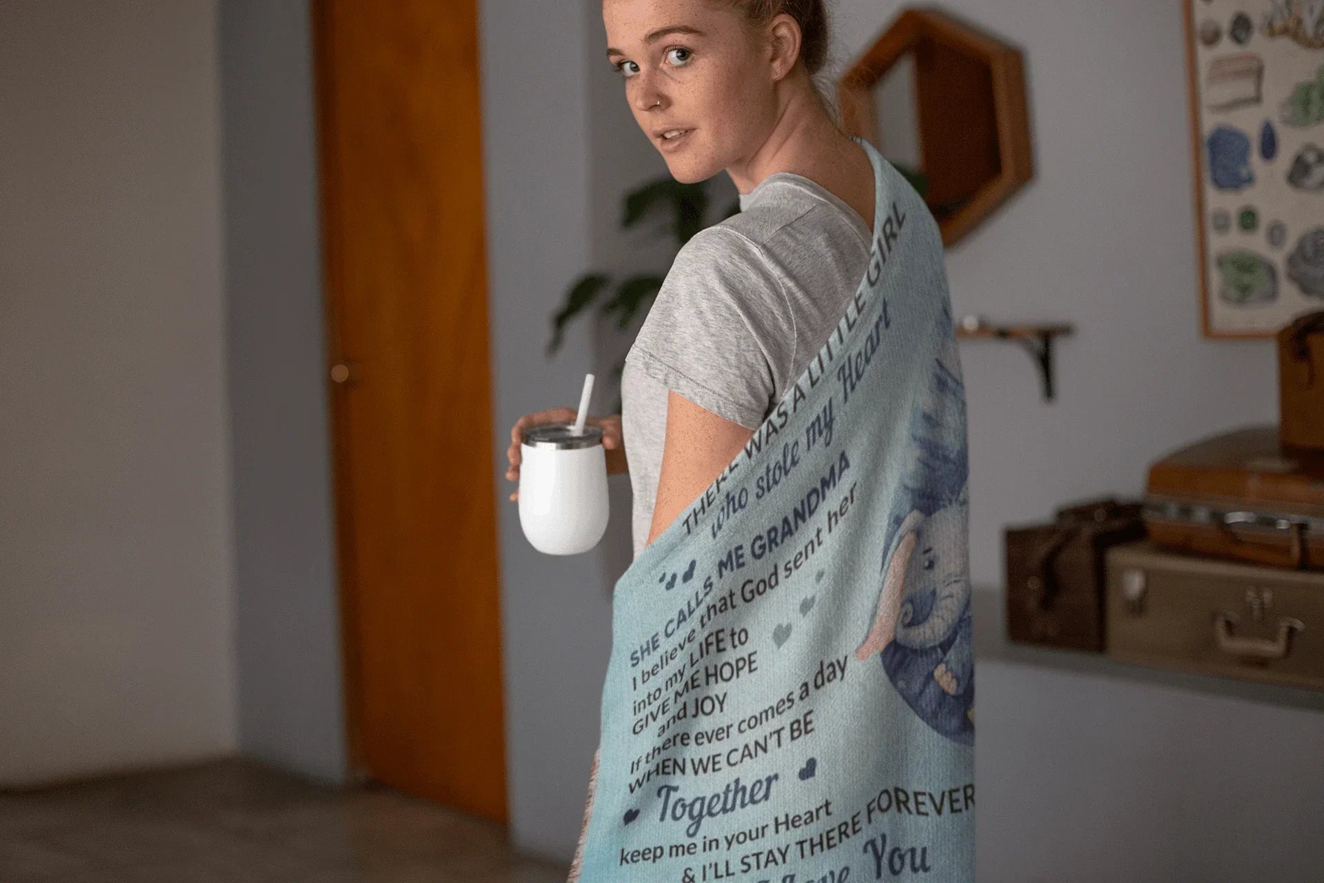 To My Granddaughter, You bring me Hope and Joy Heirloom Woven Blanket