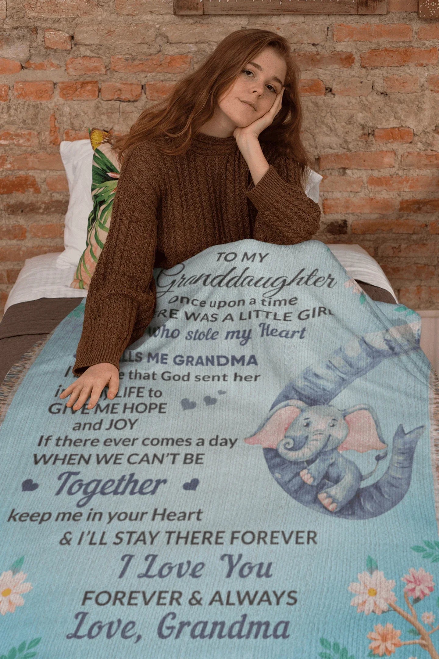 To My Granddaughter, You bring me Hope and Joy Heirloom Woven Blanket