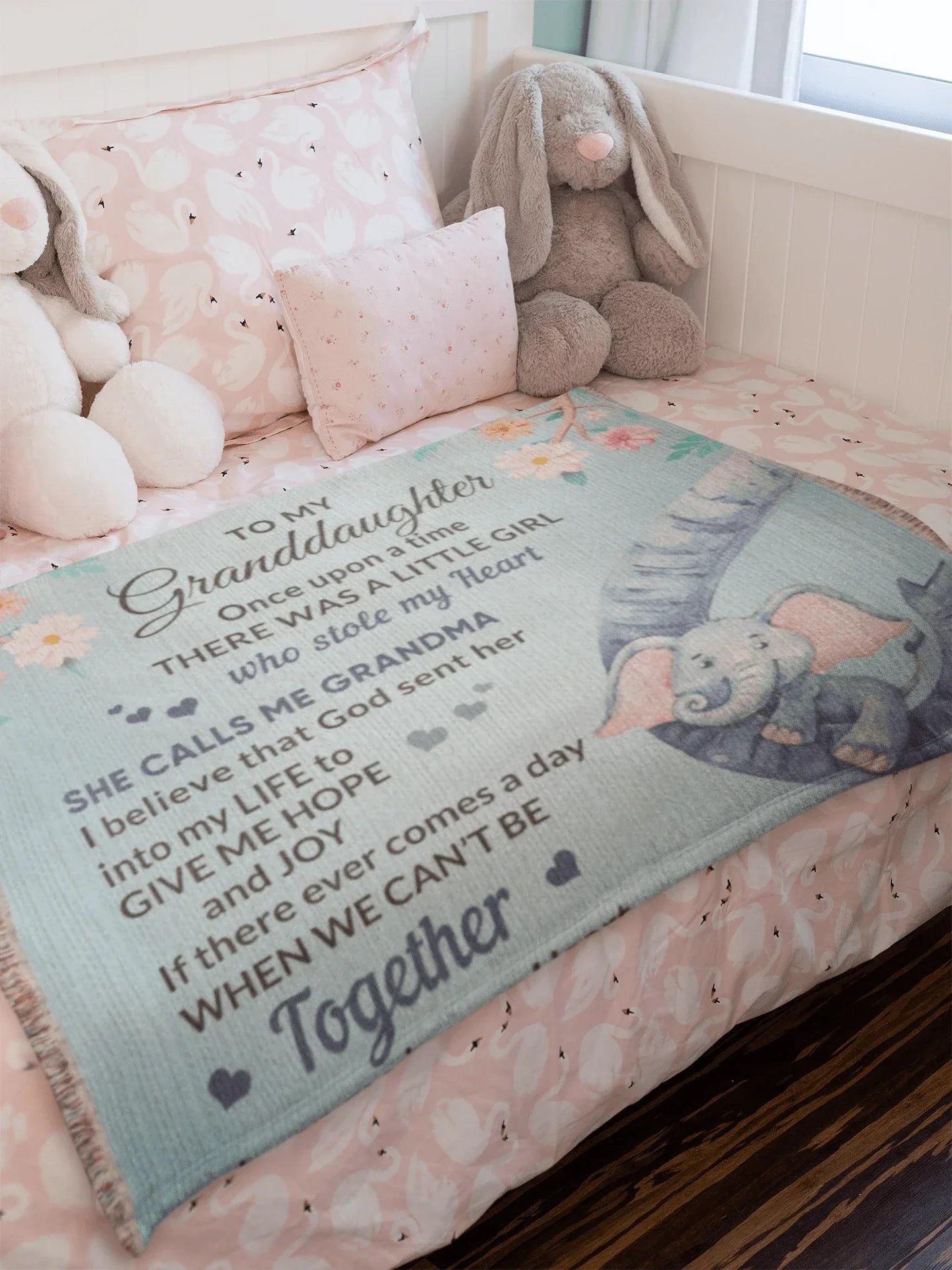 To My Granddaughter, You bring me Hope and Joy Heirloom Woven Blanket