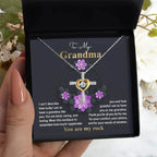 To My Grandma I am Lucky to Have You Cross Pendant Necklace