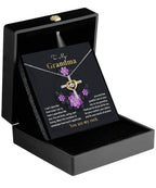 To My Grandma I am Lucky to Have You Cross Pendant Necklace