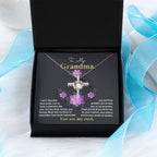 To My Grandma I am Lucky to Have You Cross Pendant Necklace