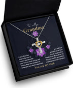 To My Grandma I am Lucky to Have You Cross Pendant Necklace