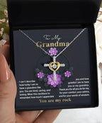 To My Grandma I am Lucky to Have You Cross Pendant Necklace