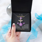 To My Grandma I am Lucky to Have You Cross Pendant Necklace