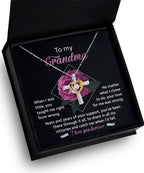 To My Grandma Your Love for Me is Strong Cross Pendant Necklace