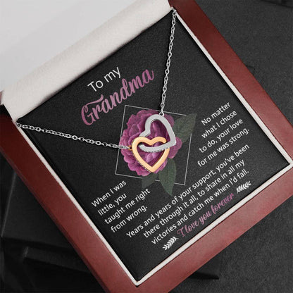 To My Grandma Your Love for Me is Strong Cross Pendant Necklace - Mallard Moon Gift Shop