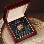 To My Grandma Your Love for Me is Strong Interlocking Hearts Pendant Necklace
