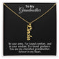 To My Grandmother Forever in my Heart Personalized Vertical Name Necklace - Mallard Moon Gift Shop