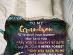 To My Grandson I Promise to Love You Custom Jersey Fleece Blanket