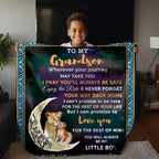 To My Grandson I Promise to Love You Custom Jersey Fleece Blanket
