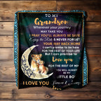 To My Grandson I Promise to Love You Custom Jersey Fleece Blanket