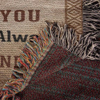 To My Grandson, Whisper Back, I am the Storm Heirloom Keepsake Woven Blanket