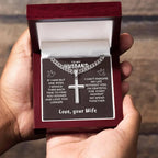 To My Husband I Can't Imagine My Life Without You Personalized Cross Necklace