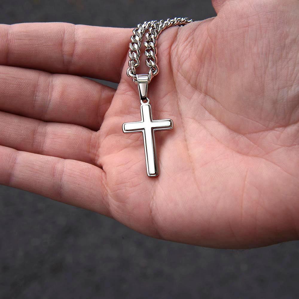 To My Husband I Can't Imagine My Life Without You Personalized Cross Necklace