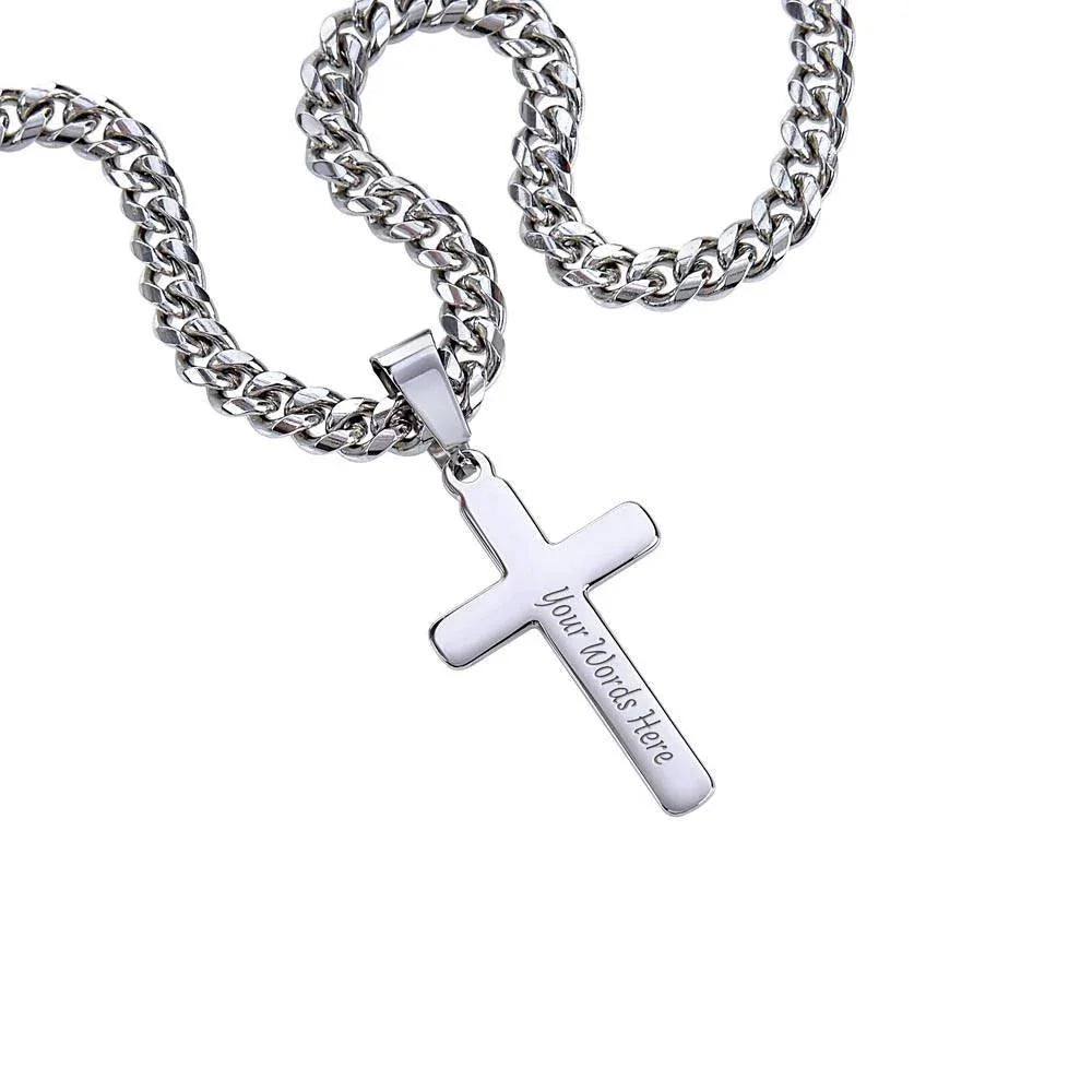 To My Husband I Can't Imagine My Life Without You Personalized Cross Necklace