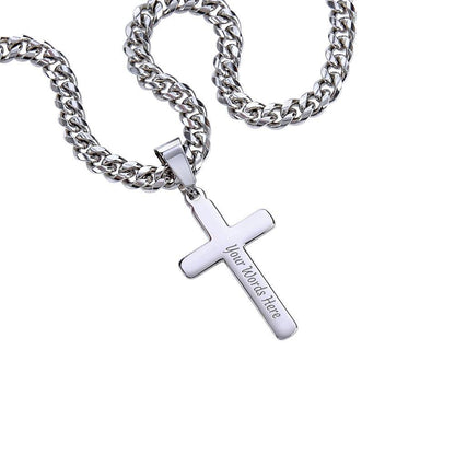 To My Husband I Can't Imagine My Life Without You Personalized Cross Necklace - Mallard Moon Gift Shop