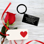 To My Husband I Want to Be Your Last Everything Black Engraved Keychain Romantic Valentine Gift
