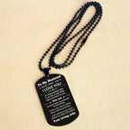 To My Husband You Are My Best Friend, My Soulmate, My Everything Engraved Black Dog Tag Necklace Anniversary Birthday Valentine Gift